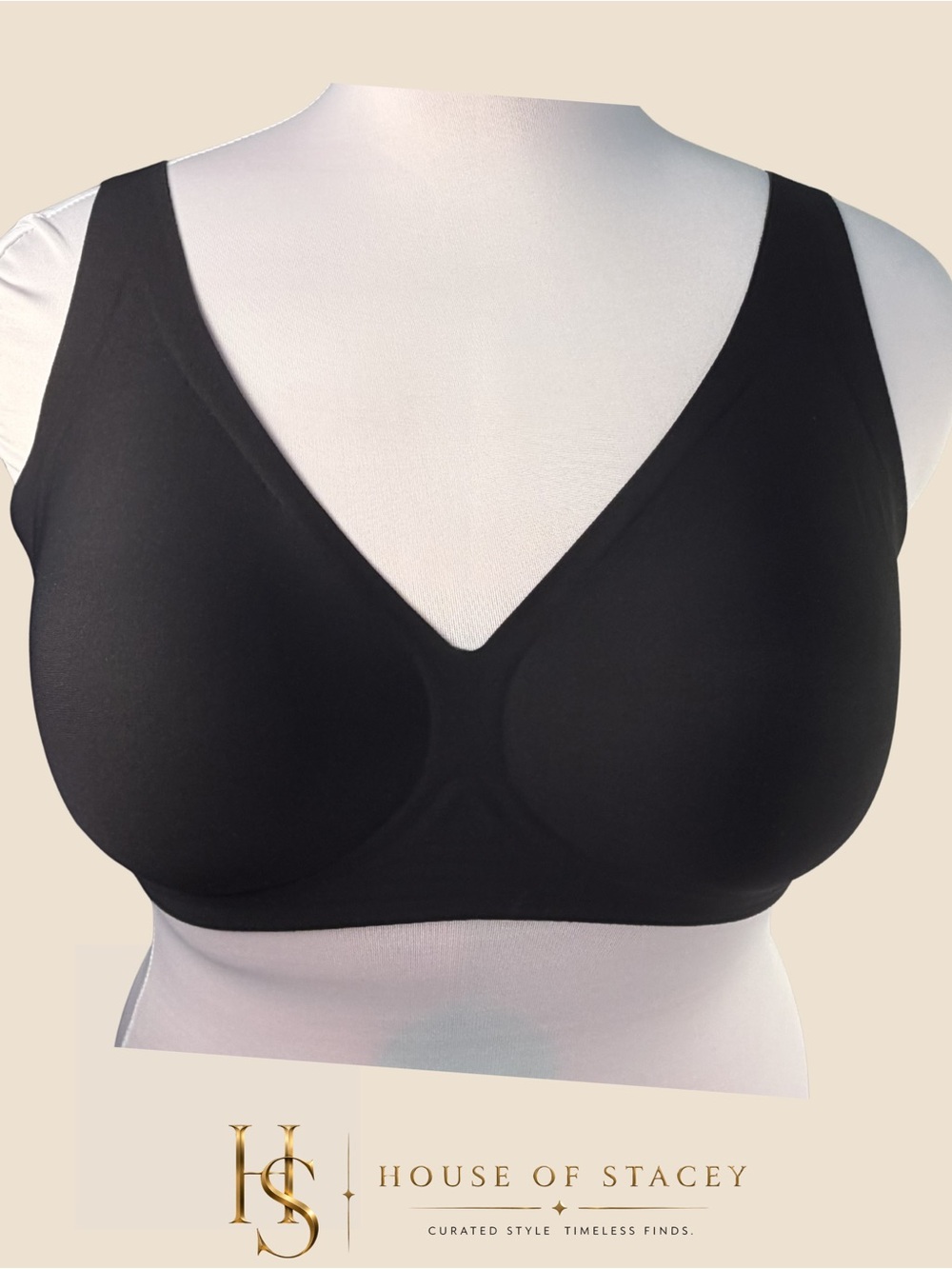 OEAK Black Wireless Seamless Comfort Bra XL NWT